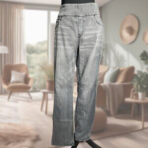 Laurie Felt Faded Black Pull-On Straight Leg Jeans